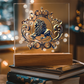 Heraldry Embossed Lion Crest Plaque – Regal Fantasy Light Panel