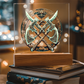 Armory Embossed Look Crossed Axes Plaque – Medieval Fantasy Light Panel
