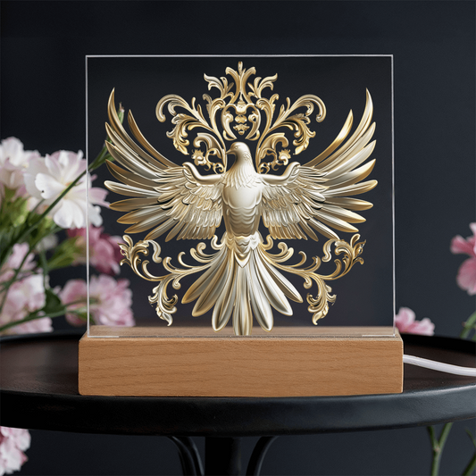 Knight's Order Embossed Look Dove Plaque – Mystical Fantasy Light Panel