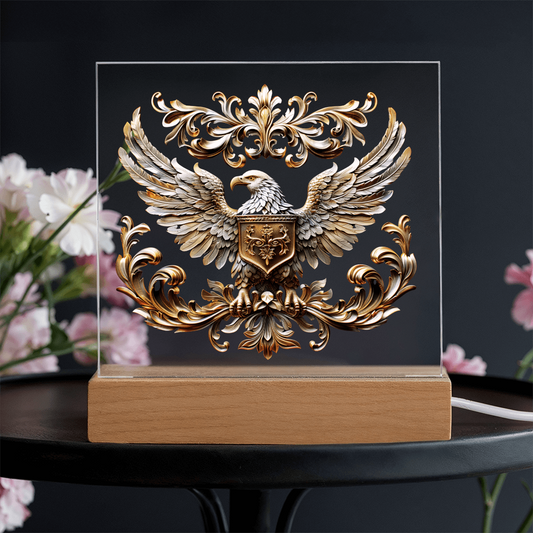 Heraldry Embossed Look Eagle Plaque – Regal Crest Fantasy Light Panel