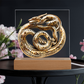 Arcane Embossed Look Serpent Plaque – Mystical Fantasy Light Panel