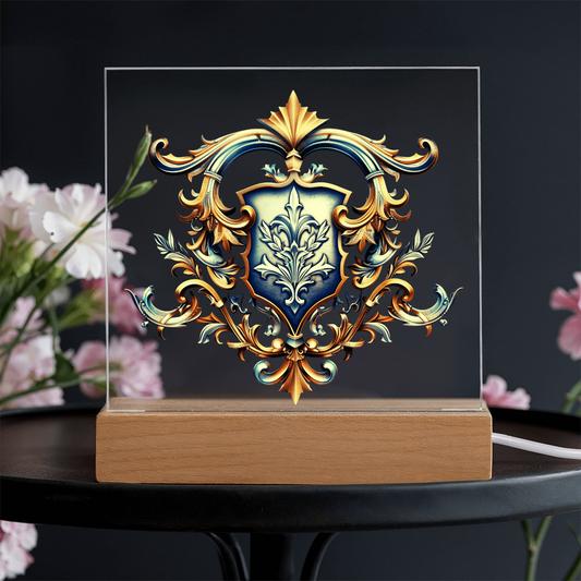 Knight’s Order Embossed Look Crest Plaque – Mystical Fantasy Light Panel