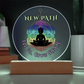 New Path Buddha Plaque – Let Go Grow Strong Rainbow Chakra Decor