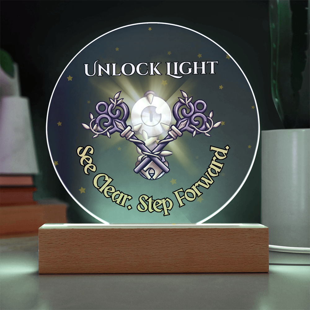 Unlock Light Plaque – See Clear Step Forward Acrylic Crystal Gift