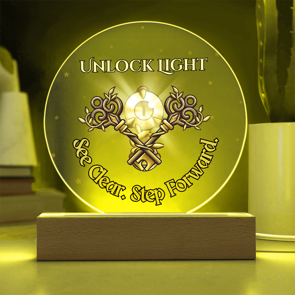 Unlock Light Plaque – See Clear Step Forward Acrylic Crystal Gift