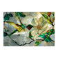 Hummingbird Metal Kitchen Backsplash Panel, Stained Glass Inspired Wall Art