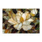 Magnolia Metal Kitchen Backsplash Panel, Stained Glass Inspired Wall Art