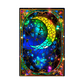 Crescent Moon – Stained Glass Style Metal Wall Art
