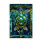 Sea Turtle – Stained Glass Style Metal Wall Art