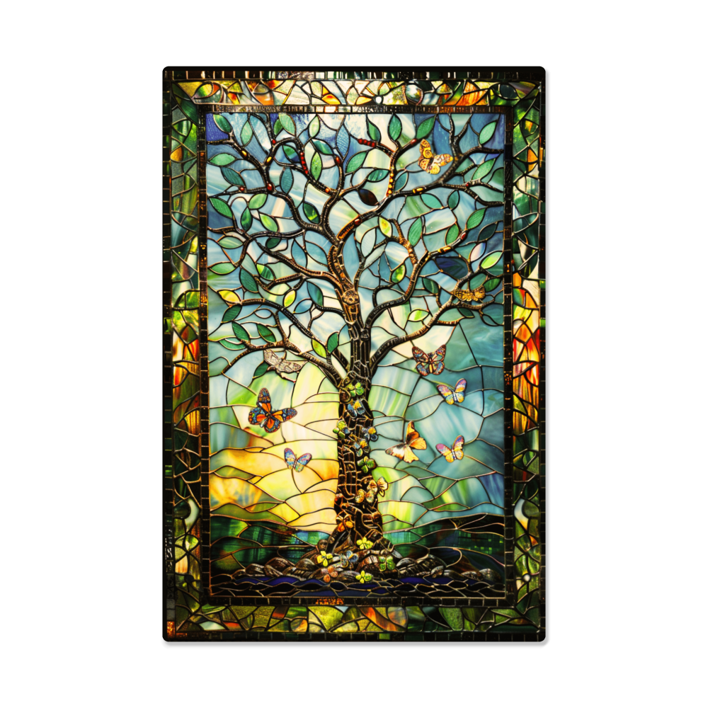 Tree of Life – Stained Glass Style Metal Wall Art