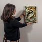 Ashbane | Dragon Metal Wall Art – High Gloss Print with Gothic Frame Detail (Not 3D Embossed)