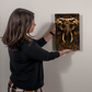 Aurembra | Elephant Metal Wall Art – High Gloss Print with Embossed-Style Detail (Not 3D)