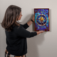 Celestial Compass – Stained Glass Style Metal Wall Art