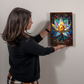 Lotus Flower – Stained Glass Style Metal Wall Art