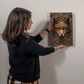 Sylvara | Fox Metal Wall Art – High Gloss Print with Embossed-Style Detail (Not 3D)