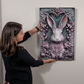 Thistelle | Rabbit Metal Wall Art – High Gloss Print with Embossed-Style Detail (Not 3D)