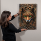 Sylvara | Fox Metal Wall Art – High Gloss Print with Embossed-Style Detail (Not 3D)