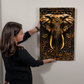 Aurembra | Elephant Metal Wall Art – High Gloss Print with Embossed-Style Detail (Not 3D)