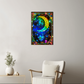 Crescent Moon – Stained Glass Style Metal Wall Art