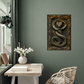 Virexis | Serpent Metal Wall Art – High Gloss Print with Embossed-Style Detail (Not 3D)