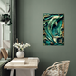 Caelumi | Dolphin Metal Wall Art – High Gloss Print with Embossed-Style Detail (Not 3D)