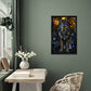 Wolf – Stained Glass Style Metal Wall Art