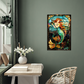 Mermaid – Stained Glass Style Metal Wall Art