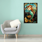 Mermaid – Stained Glass Style Metal Wall Art