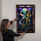 Octopus – Stained Glass Style Metal Wall Art