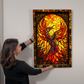 Rising Phoenix – Stained Glass Style Metal Wall Art