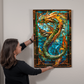 Sea Serpent – Stained Glass Style Metal Wall Art