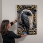 Corvex | Raven Metal Wall Art – High Gloss Print with Embossed-Style Detail (Not 3D)