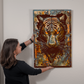 Rhaegor | Tiger Metal Wall Art – High Gloss Print with Embossed-Style Detail (Not 3D)