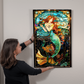 Mermaid – Stained Glass Style Metal Wall Art