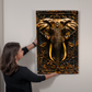 Aurembra | Elephant Metal Wall Art – High Gloss Print with Embossed-Style Detail (Not 3D)