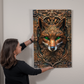 Sylvara | Fox Metal Wall Art – High Gloss Print with Embossed-Style Detail (Not 3D)