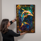 Dolphin – Stained Glass Style Metal Wall Art