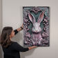Thistelle | Rabbit Metal Wall Art – High Gloss Print with Embossed-Style Detail (Not 3D)