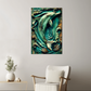 Caelumi | Dolphin Metal Wall Art – High Gloss Print with Embossed-Style Detail (Not 3D)