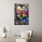 Lunessa | Butterfly Metal Wall Art – Floating Dimensional Print on Aluminum | Boho Symbolic Home Decor with Hanging Hardware(Not 3D)