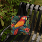 Layered-Looking Tropical Parrot Tote Bag – Vibrant Jungle-Inspired Carryall