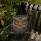 Layered-Looking Owl Tapestry Tote Bag – Earthy Boho Forest Style