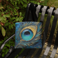 Layered-Looking Peacock Feather Tote Bag – Jewel-Toned Luxe Boho Style