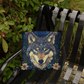 Layered-Looking Mystical Wolf Tote Bag – Spirit Animal Moonlit Design