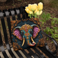Layered-Looking Regal Elephant Tote Bag – Boho Luxe Sacred Guardian Design