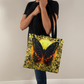 🦋 Layered-looking Celestial Butterfly Tote – Spiritual Boho Tote Bag, Sun Goddess, Mystic Energy, Floral Aesthetic, Cosmic Chic, Nature Lover Gift