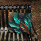 Layered-Looking Feather Tapestry Tote Bag – Boho Tribal Spirit Design