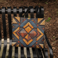 Layered-Looking Rustic Geometric Tote Bag – Simulated Wood Texture Design