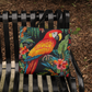 Layered-Looking Tropical Parrot Tote Bag – Vibrant Jungle-Inspired Carryall