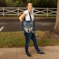 Layered-Looking Mystical Wolf Tote Bag – Spirit Animal Moonlit Design